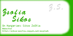 zsofia sikos business card