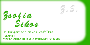 zsofia sikos business card